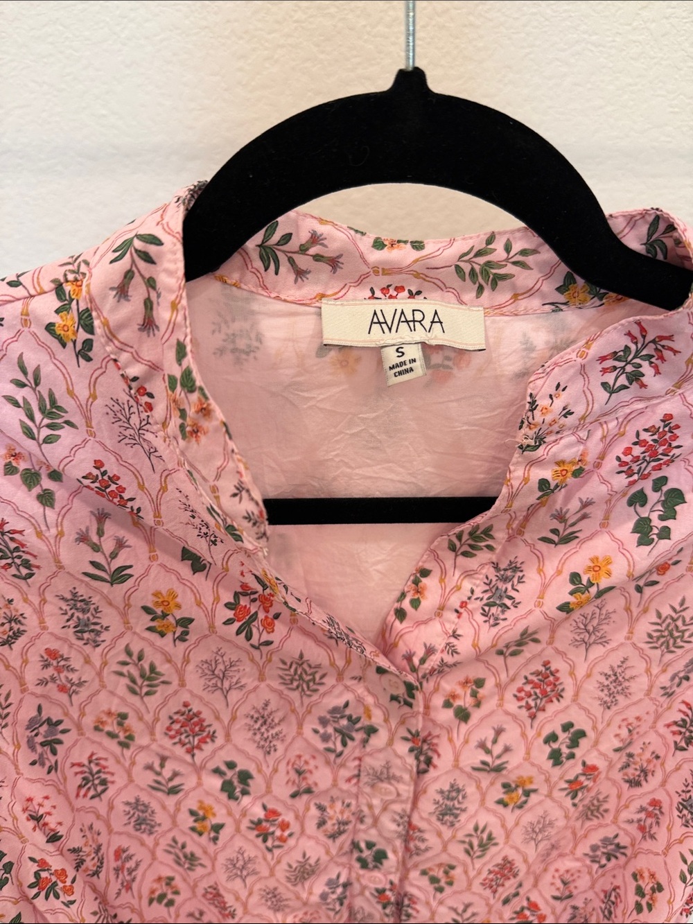 Pink Floral Button-Front Midi Dress with Tie Waist - Picture 3 of 5